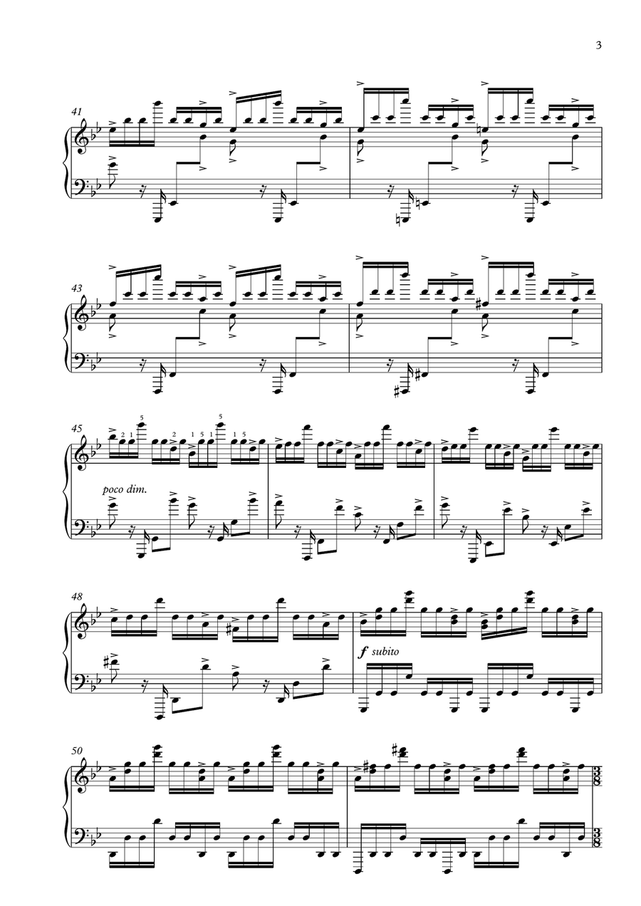 'Summer' (Complete) from The Four Seasons by Vivaldi for Piano Solo Piano Solo scores gallery preview page 4