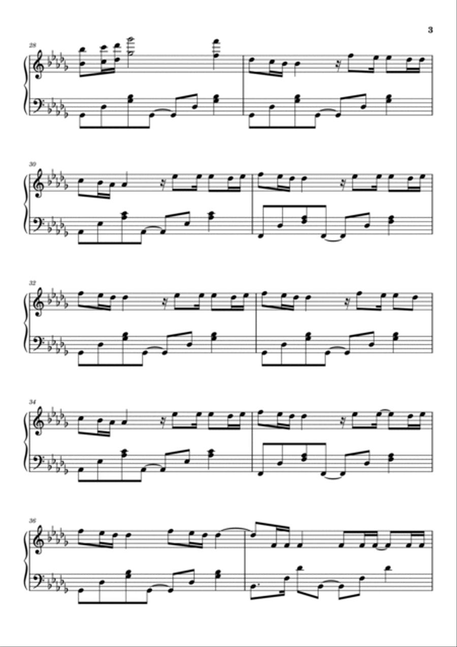 Chandelier Chandelier Piano Solo scores gallery preview page 3