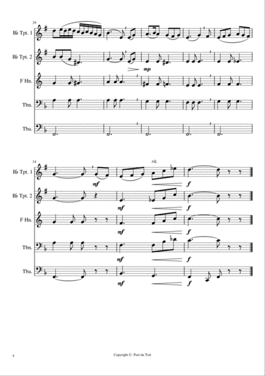 The Princess of Stories from 'Scheherazade', Op.35 - N Rimsky-Korsakov (Brass Quintet) Brass Quintet scores gallery preview page 4