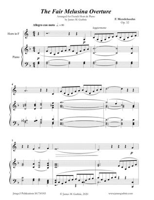 Mendelssohn: The Fair Melusina Overture, Op. 32 for French Horn & Piano