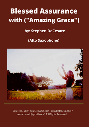 Book cover for Blessed Assurance (with "Amazing Grace") (Alto Saxophone and Piano)