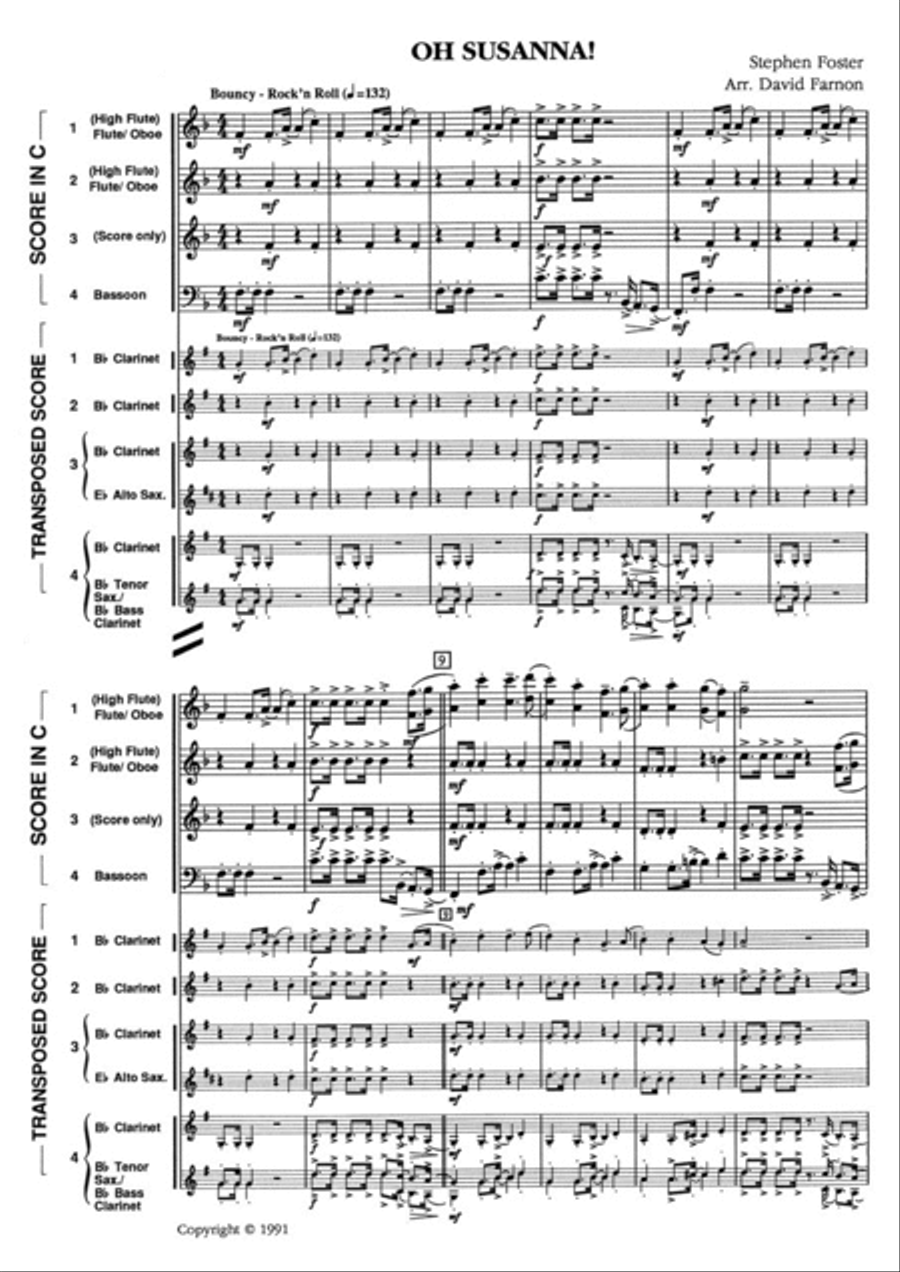 Oh Susanna Bassoon scores gallery preview page 2