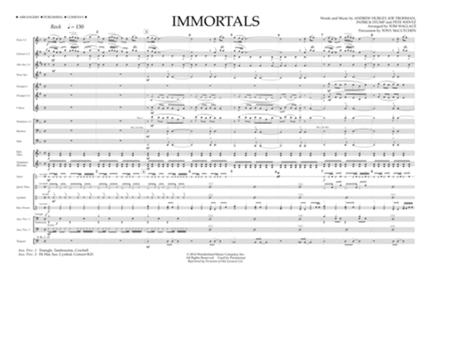 Immortals (from Big Hero 6) (arr. Tom Wallace) - Full Score