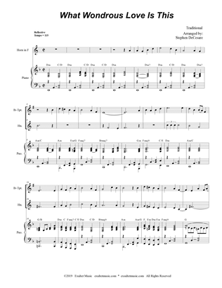 What Wondrous Love Is This (Duet for Bb-Trumpet & French Horn)