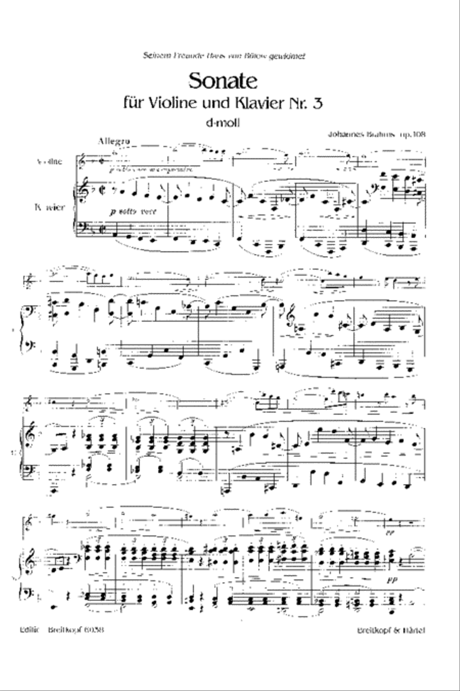 Sonata No. 3 in D minor Op. 108 Violin Solo scores gallery preview page 2
