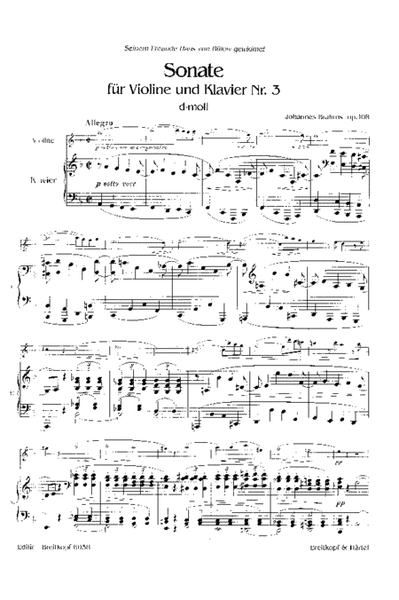 Sonata No. 3 in D minor Op. 108