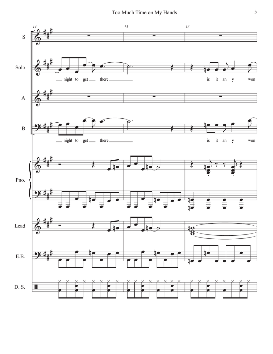 Too Much Time On My Hands 3-Part scores gallery preview page 5
