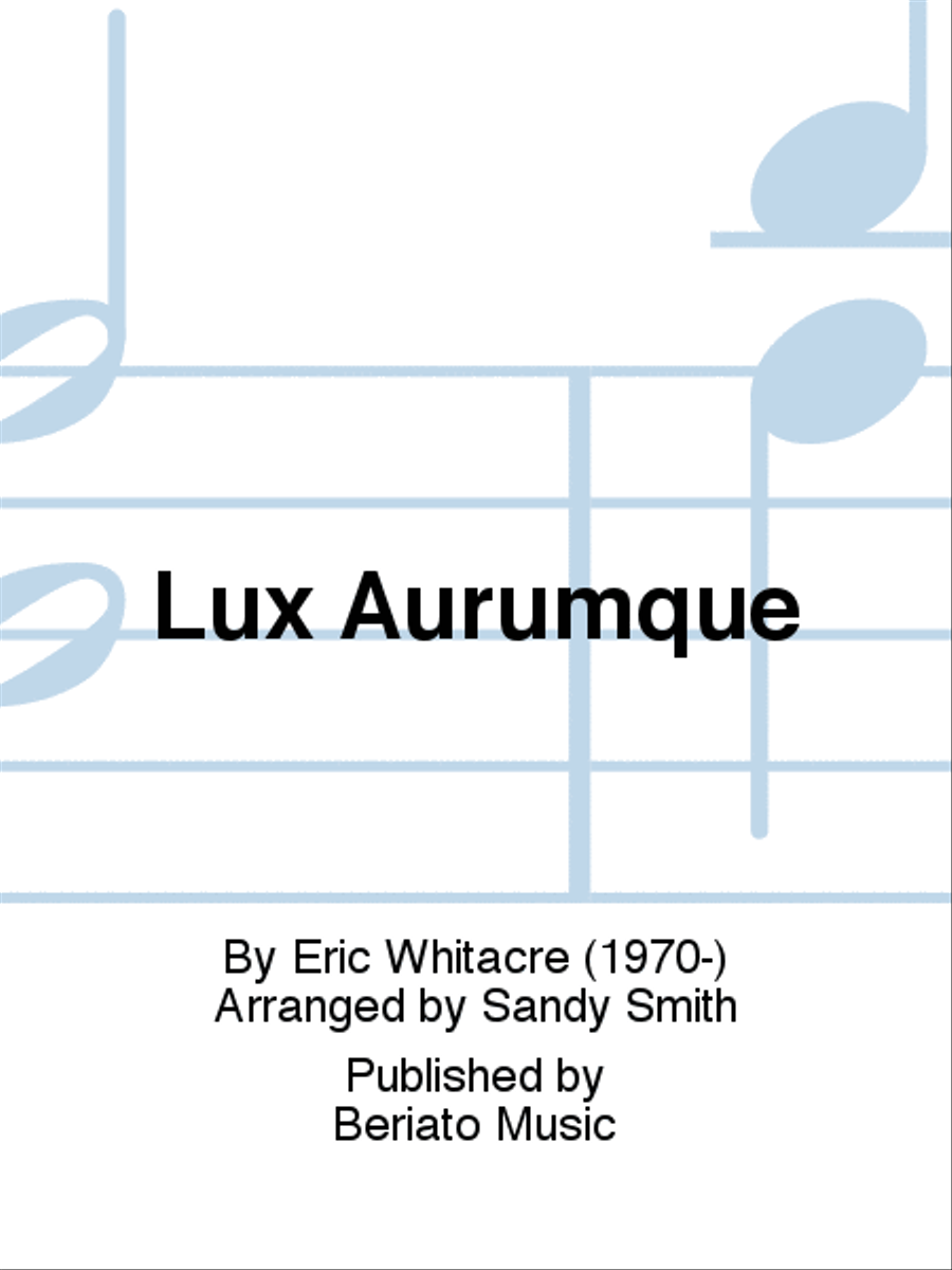 Lux Aurumque Brass Band scores gallery preview page 1