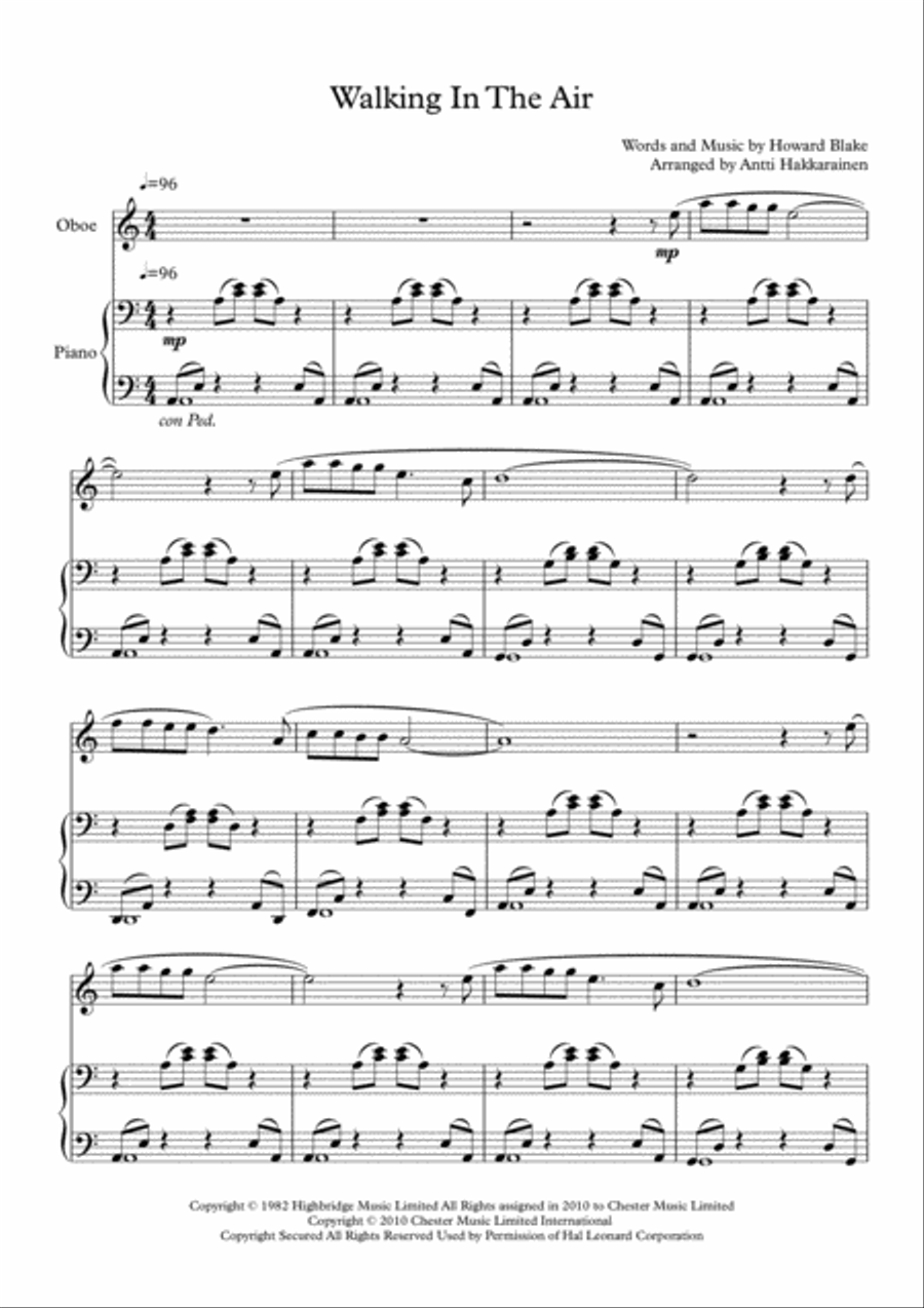 Walking In The Air Walking In The Air Piano scores gallery preview page 2