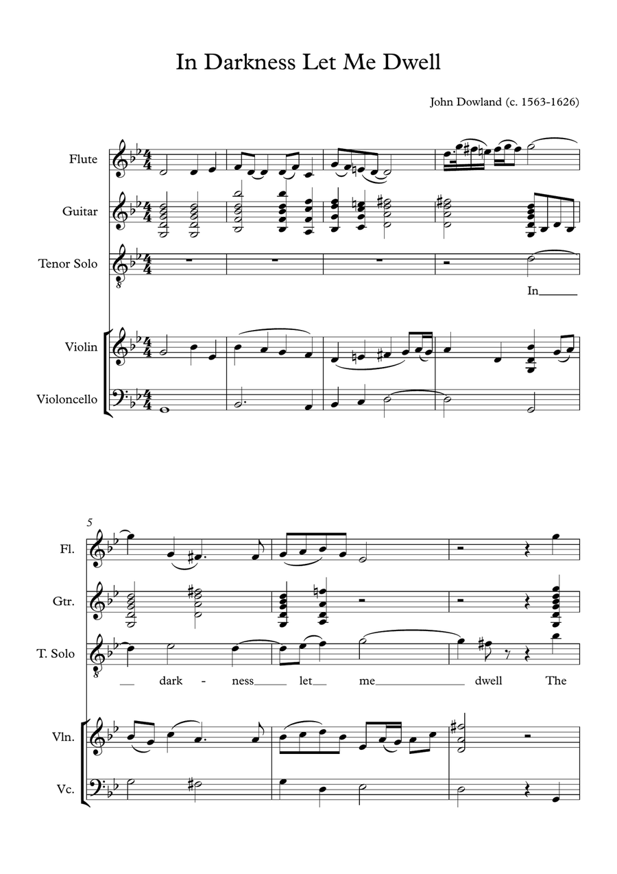 In Darkness Let Me Dwell In Darkness Let Me Dwell Small Ensemble scores gallery preview page 1