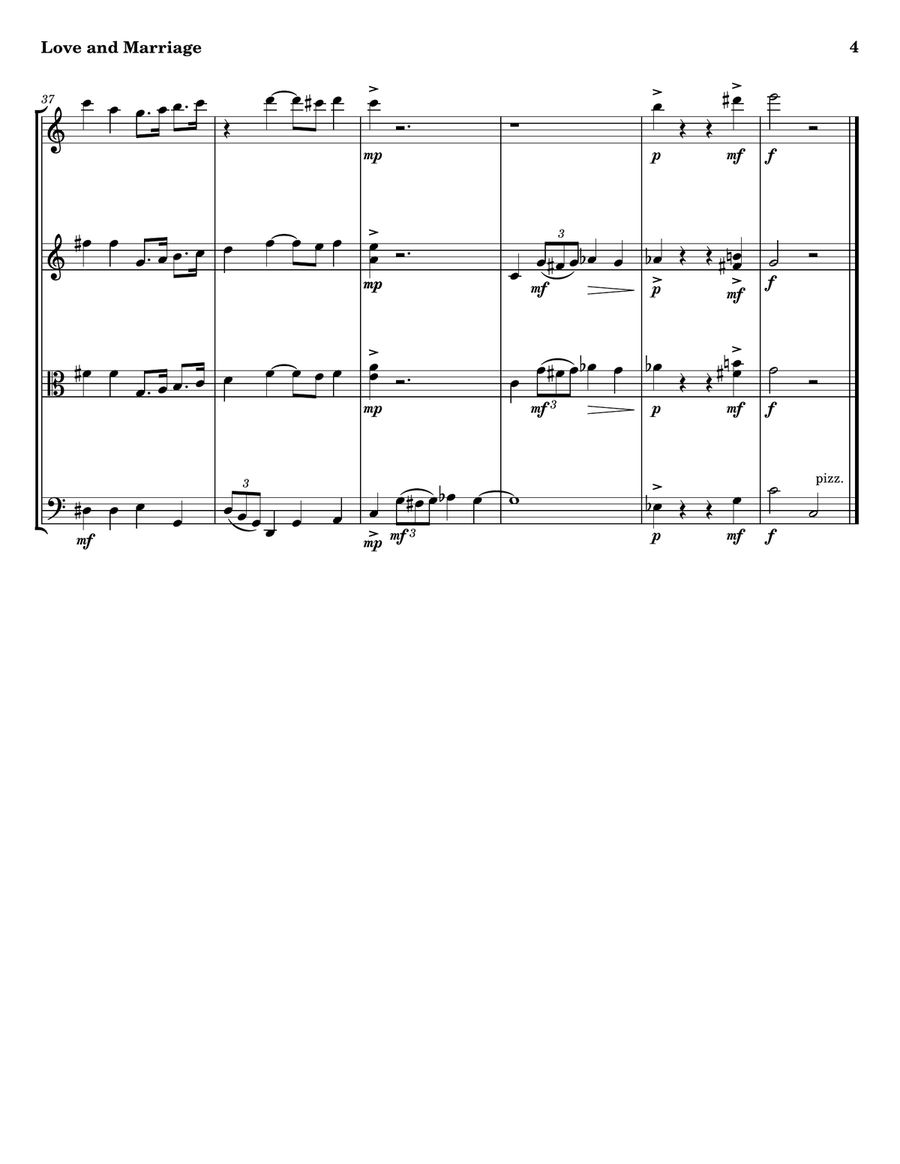 Love And Marriage String Trio scores gallery preview page 4