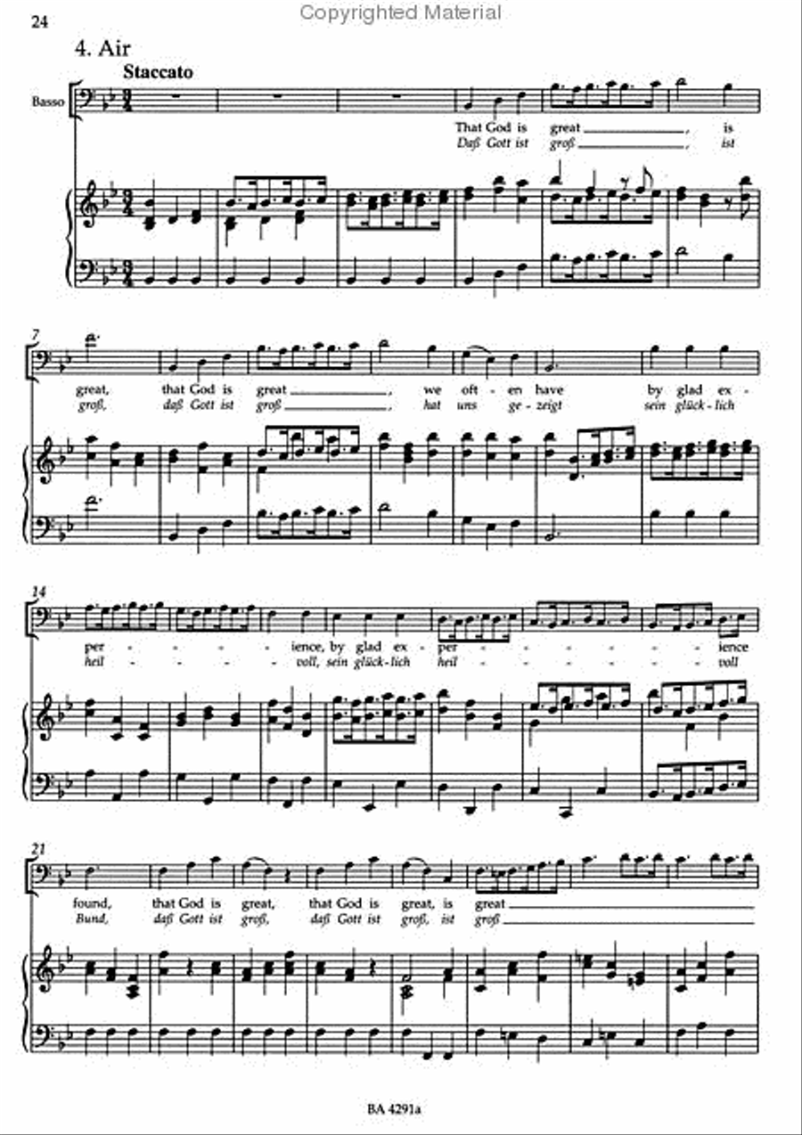O praise the Lord with one consent HWV 254 4-Part scores gallery preview page 3