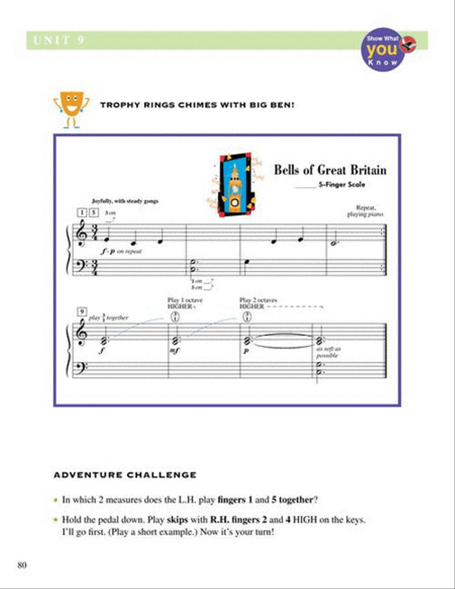 Primer Level Unit Assessments Teacher Handbook Piano Method scores gallery preview page 8
