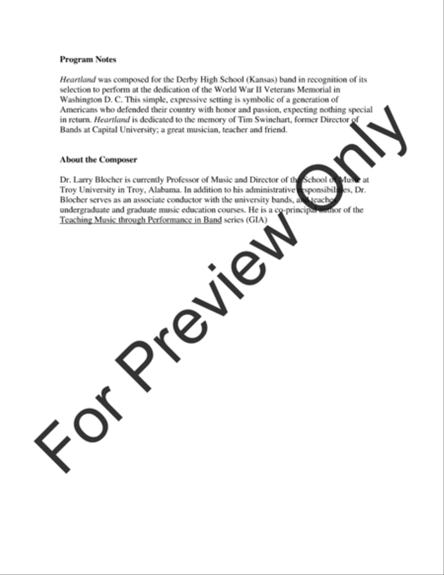 Heartland Concert Band scores gallery preview page 3