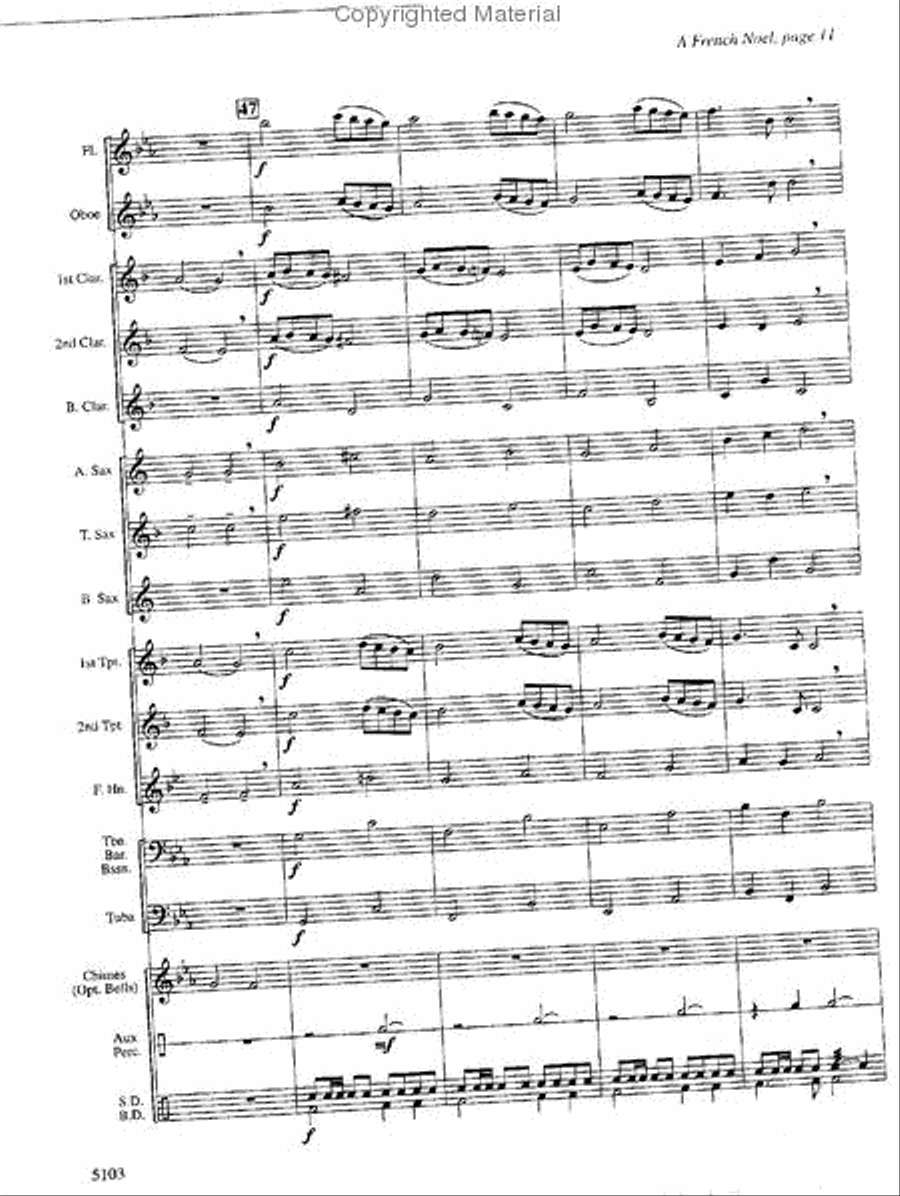 A French Noel A French Noel Concert Band scores gallery preview page 11