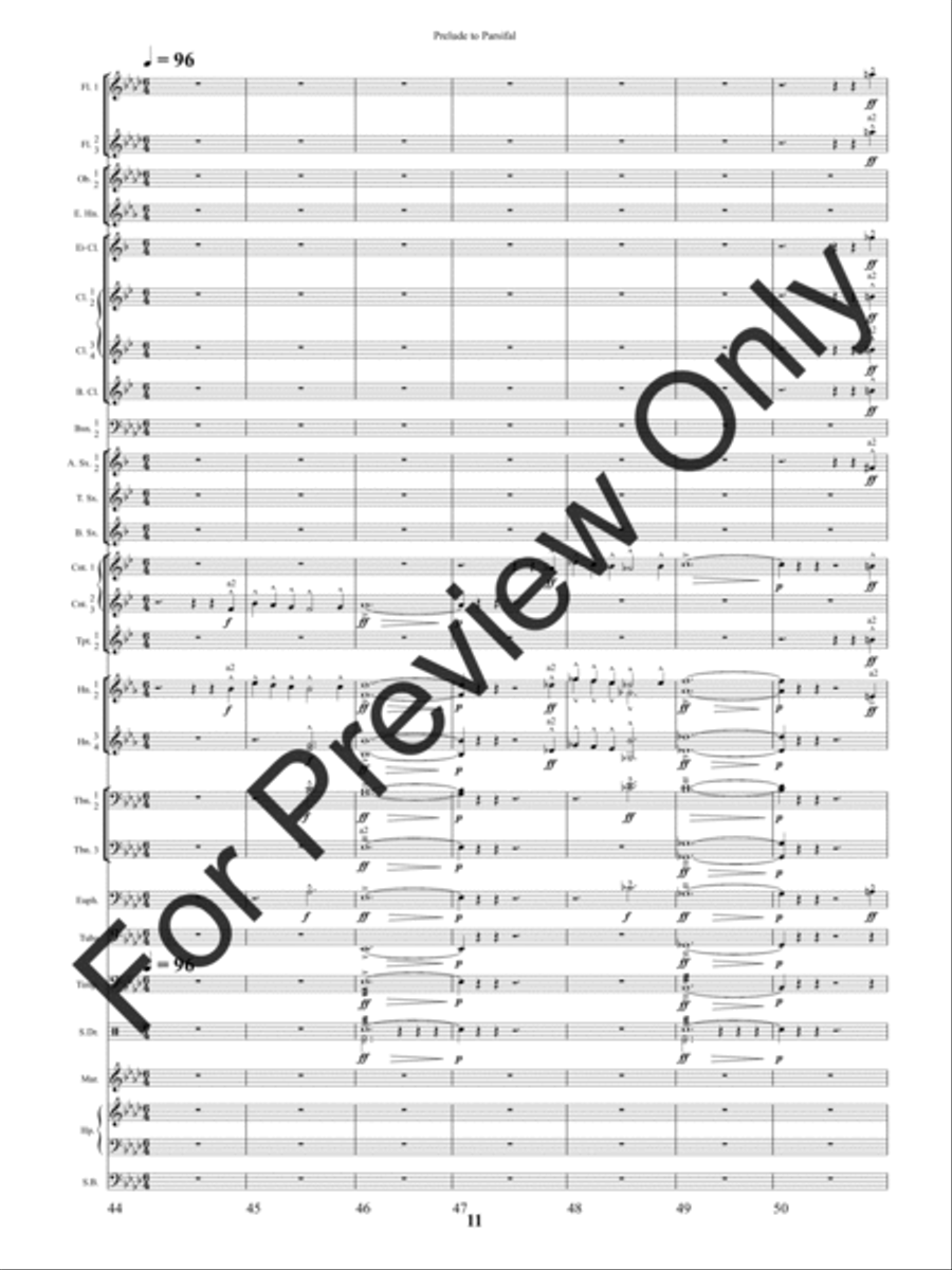 Prelude to Parsifal (Score) Concert Band scores gallery preview page 14