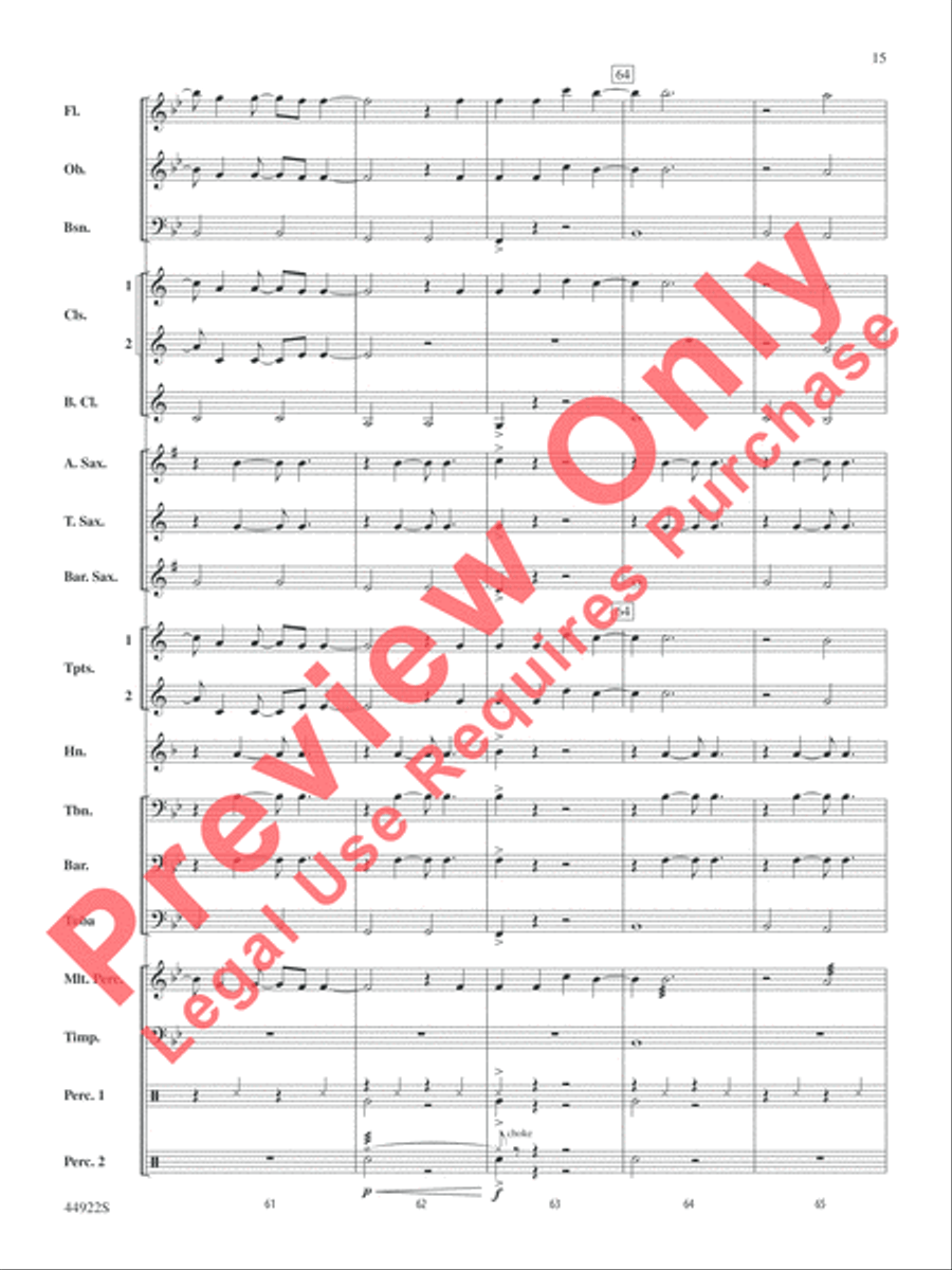 Bright Concert Band scores gallery preview page 15