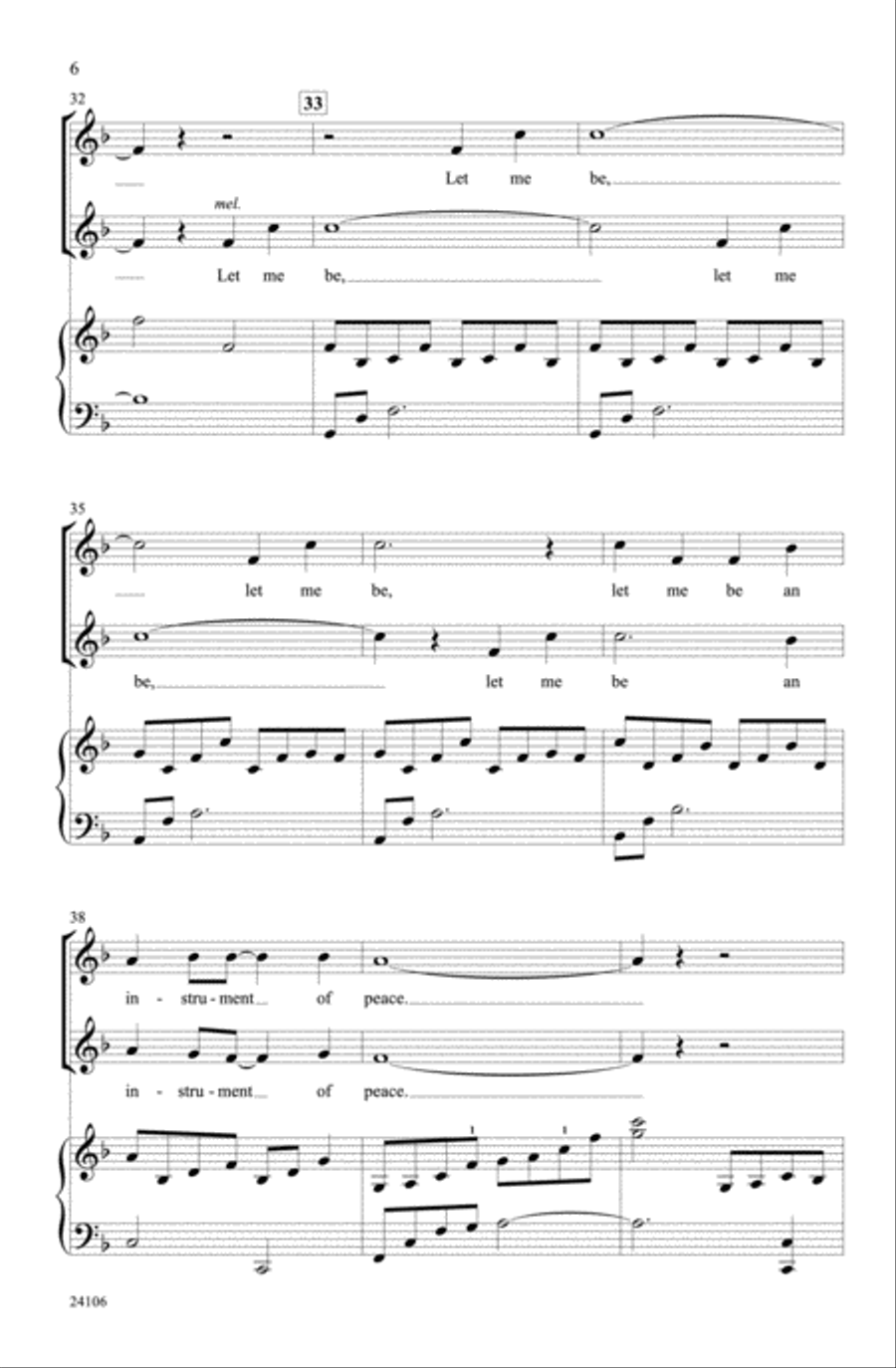 Instrument of Peace 2-Part scores gallery preview page 5