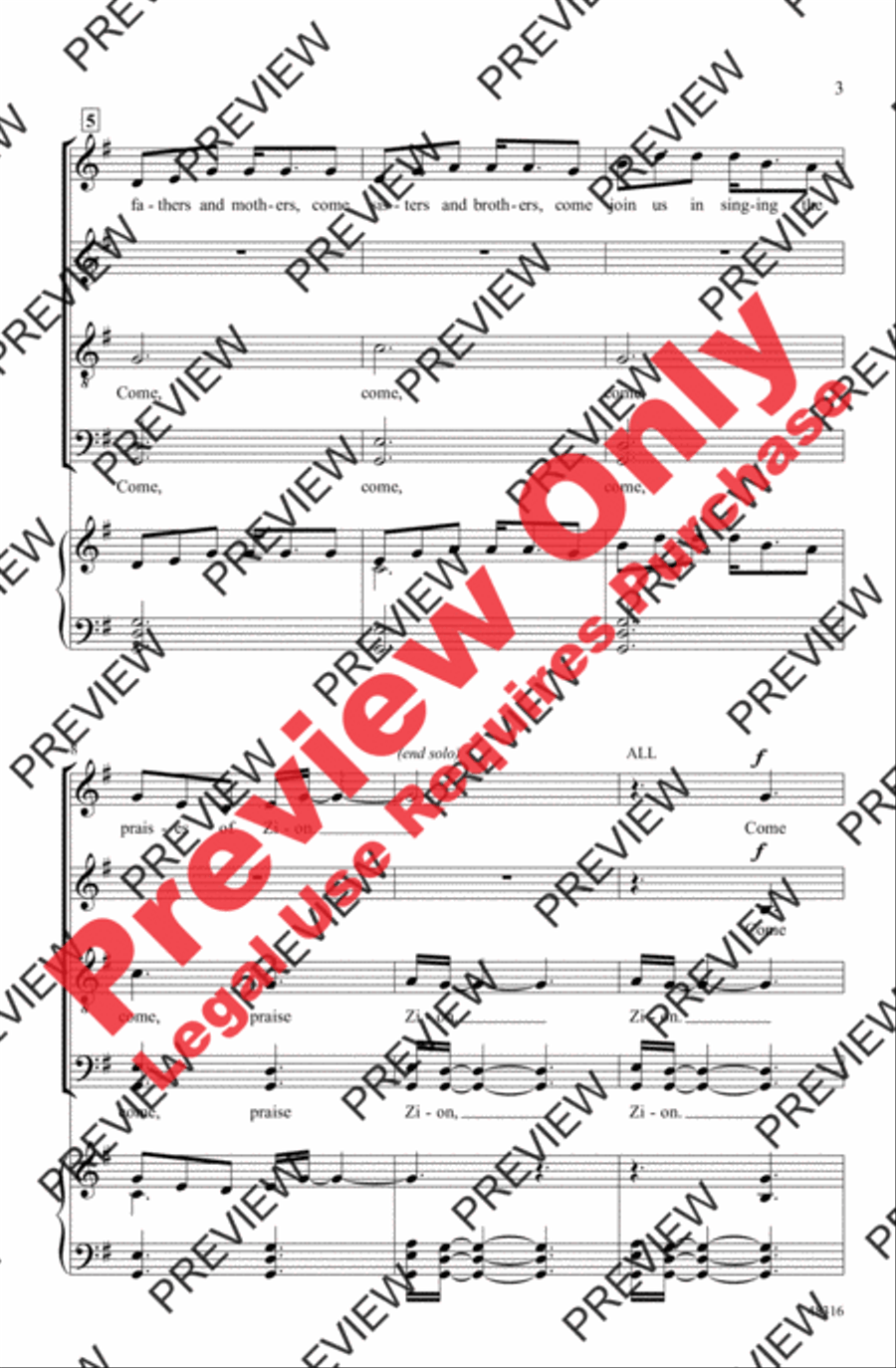 Zion's Walls Zion's Walls 4-Part scores gallery preview page 3