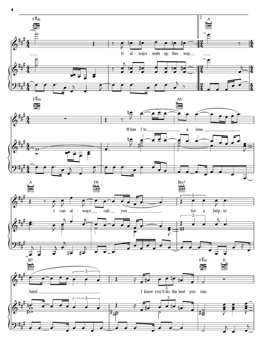 Here I Am, Come And Take Me Piano, Vocal, Guitar scores gallery preview page 4