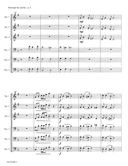 Hallelujah! By and By - Brass and Rhythm Score and Parts