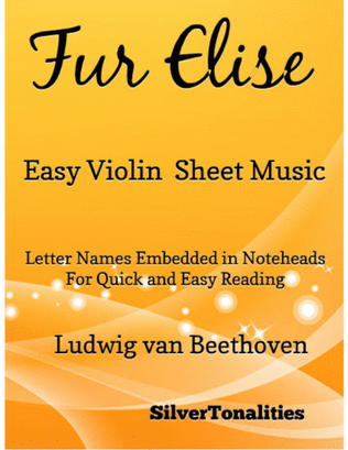 Book cover for Fur Elise Easy Violin Sheet Music