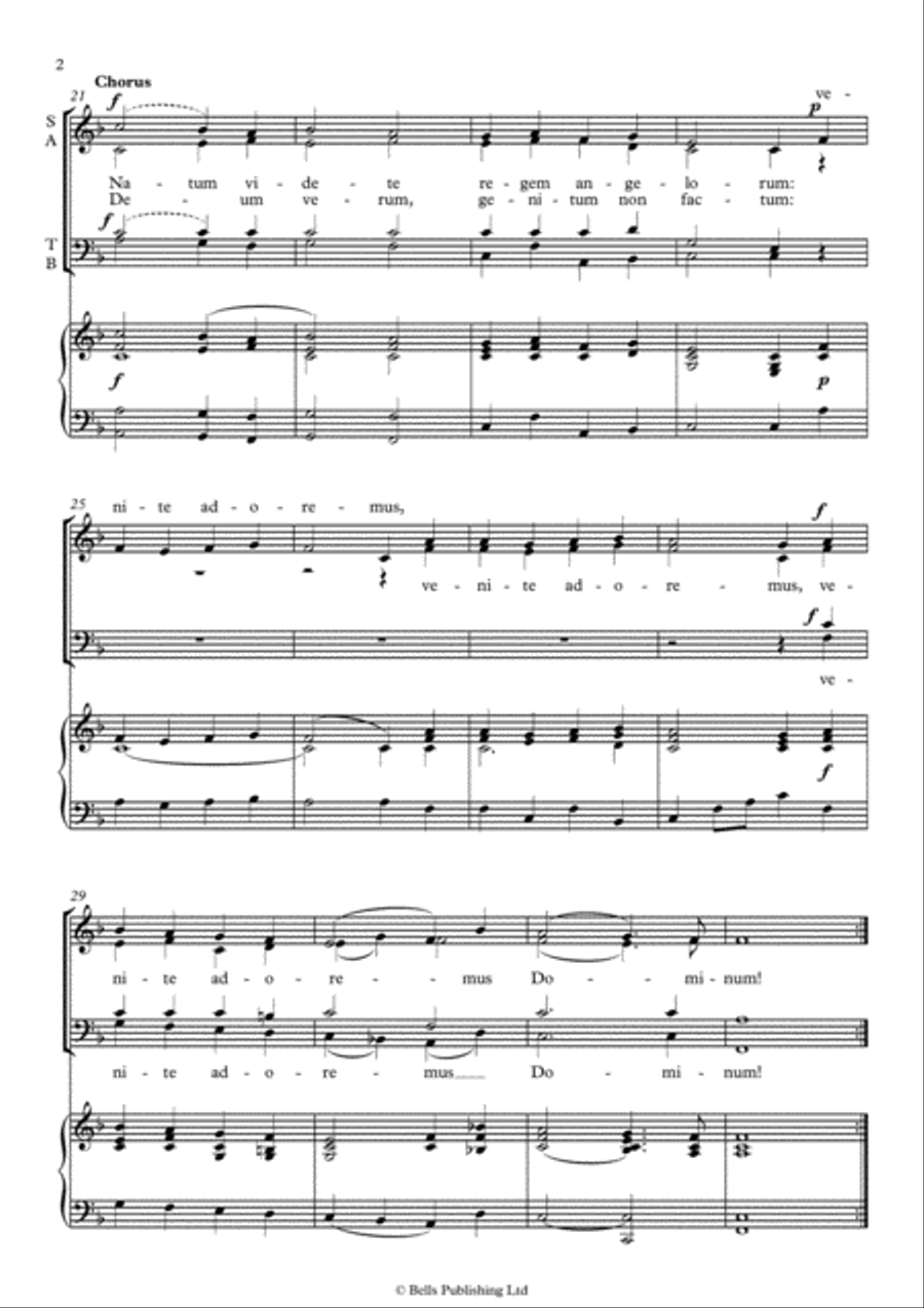 Adeste fideles (F Major) 4-Part scores gallery preview page 2