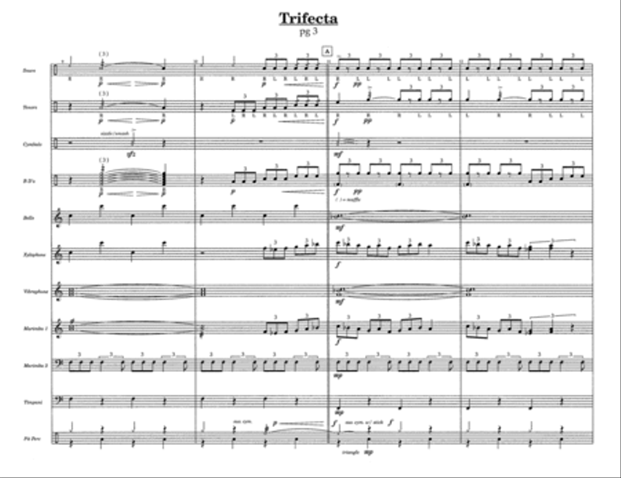 Trifecta w/Tutor Tracks Trifecta w/Tutor Tracks Percussion Ensemble scores gallery preview page 5