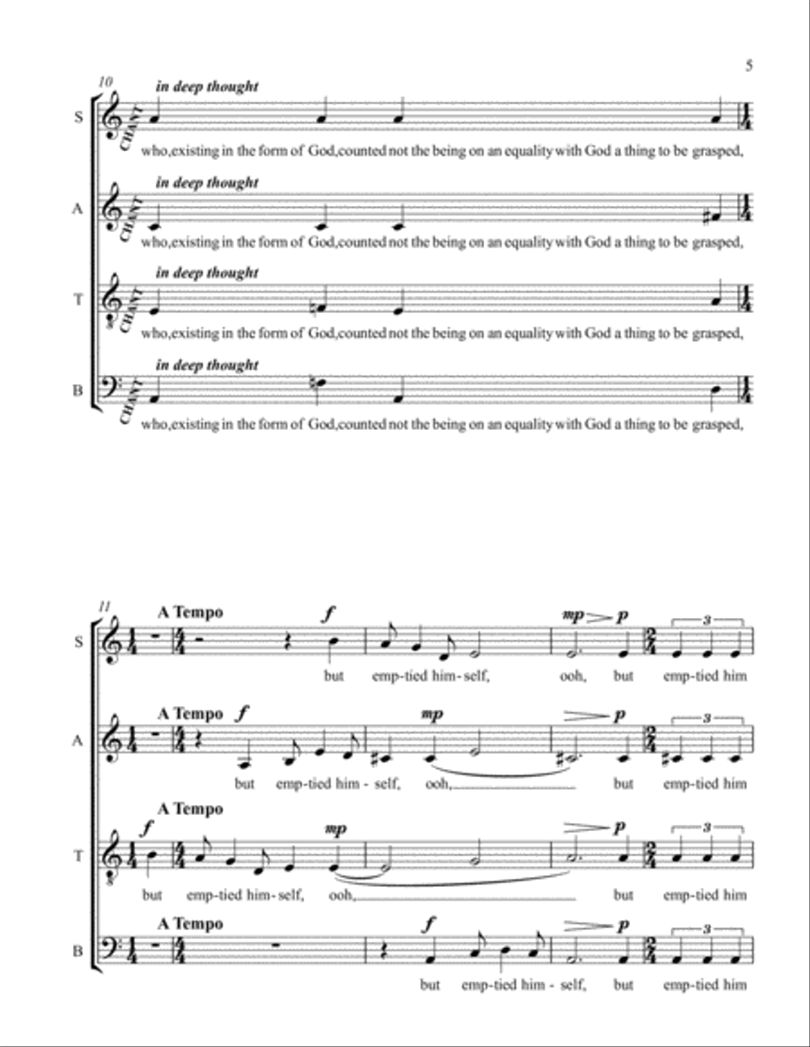 The Word As One of Us 4-Part scores gallery preview page 5