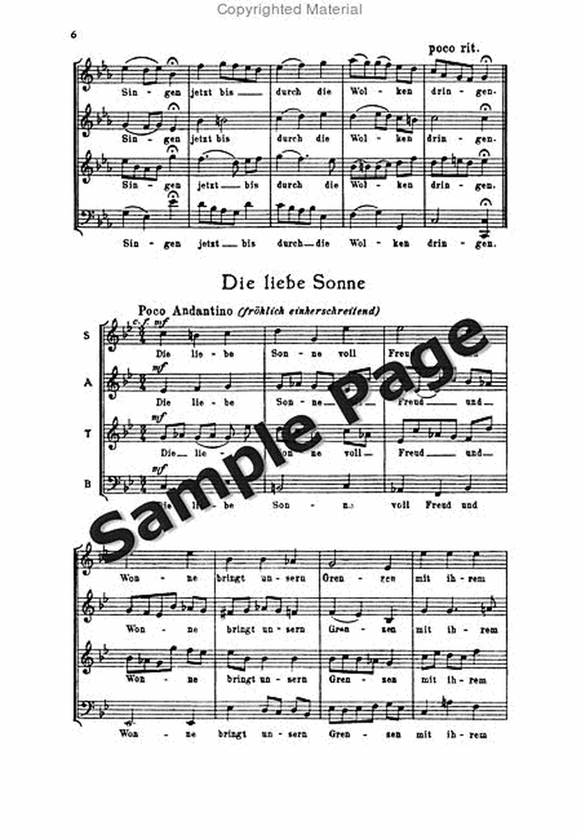 Chorales 6 Mixed Chorus Score