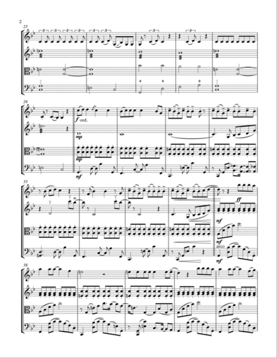 Blue Jeans String Quartet scores gallery preview page 2