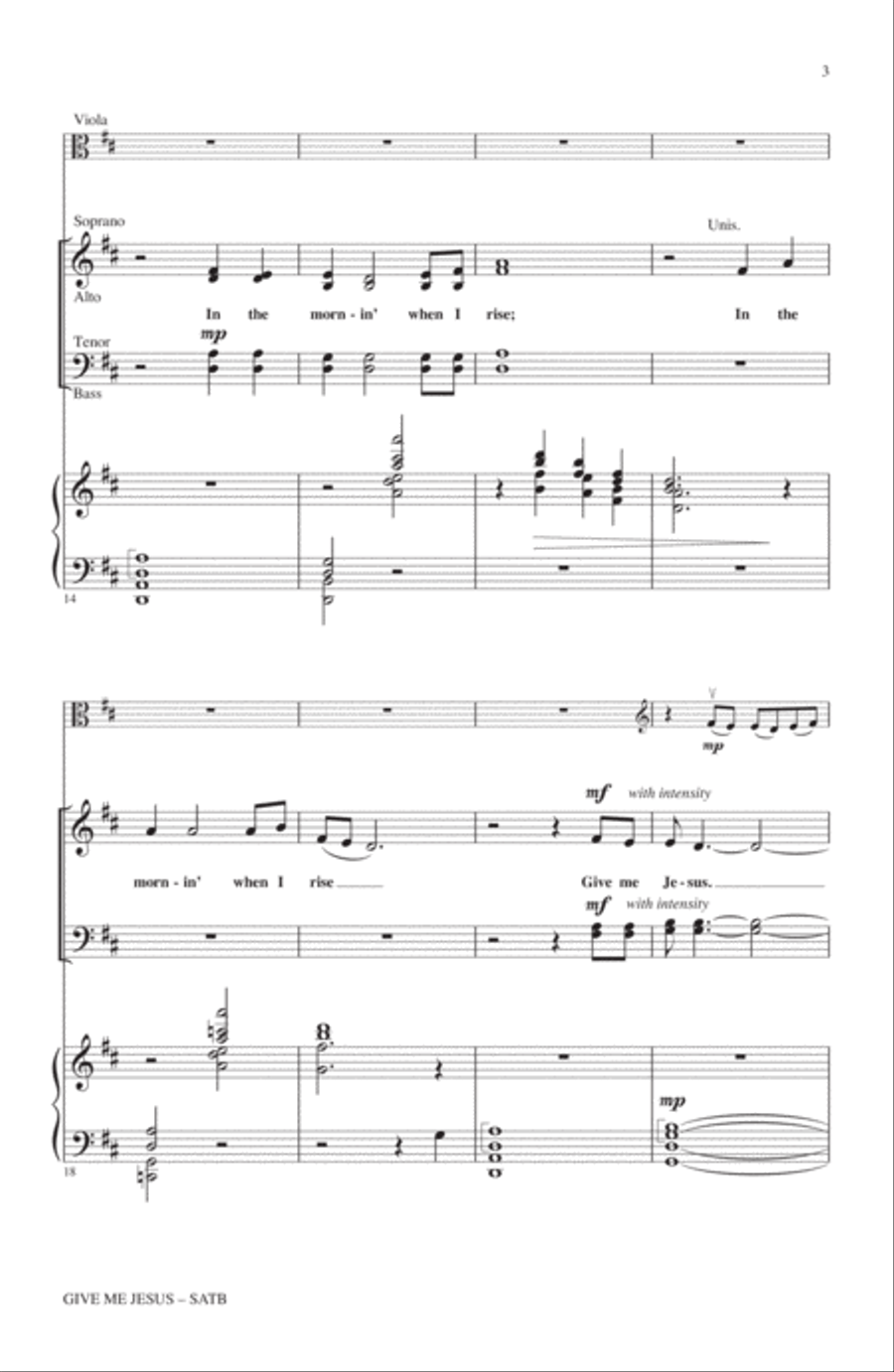 Give Me Jesus 4-Part scores gallery preview page 2