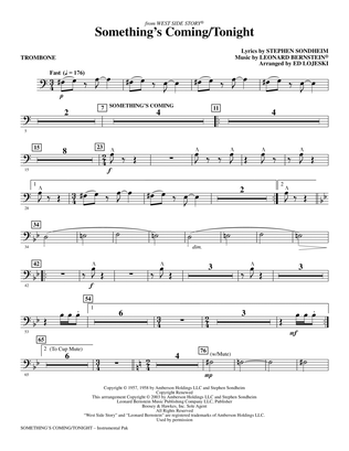 Something's Coming/Tonight (from West Side Story) (arr. Ed Lojeski) - Trombone