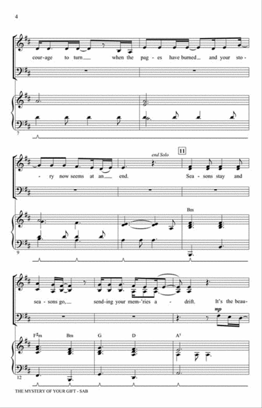 The Mystery of Your Gift 3-Part scores gallery preview page 3