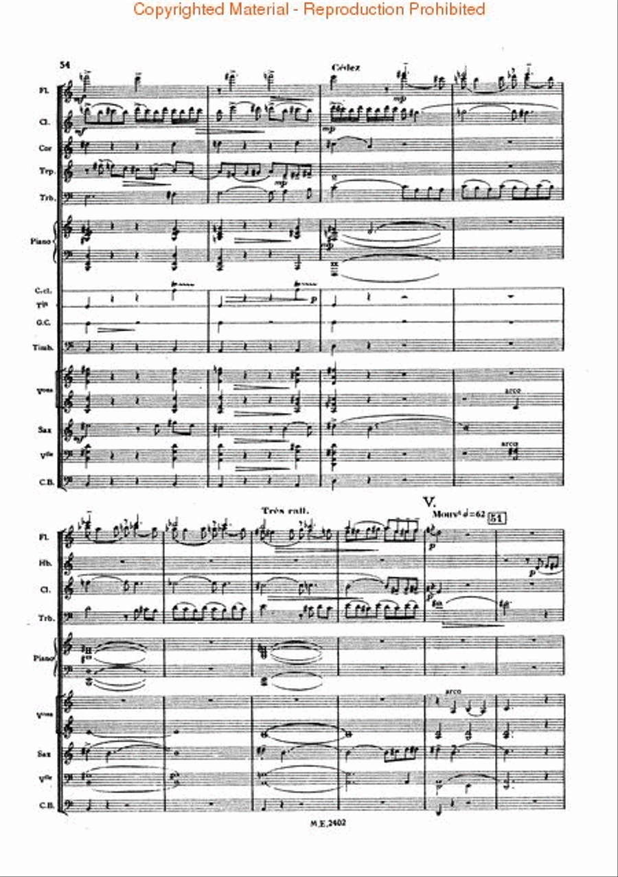 La Création du Monde, Op. 81a Orchestra scores gallery preview page 4