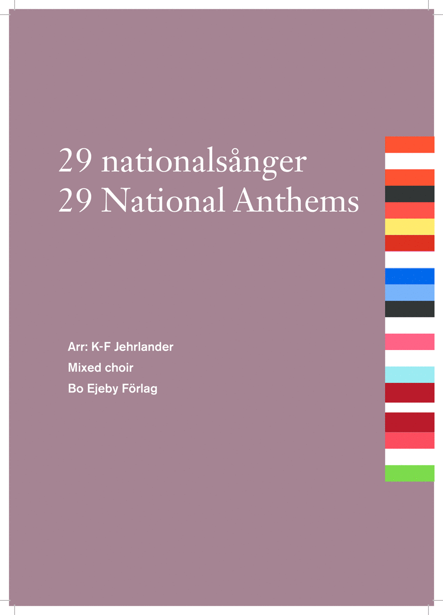 29 Nationalsånger 4-Part scores gallery preview page 1