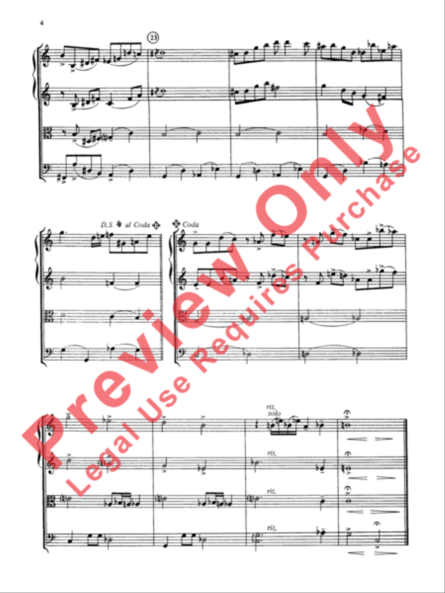 Jazz Classics String Quartet scores gallery preview page 5