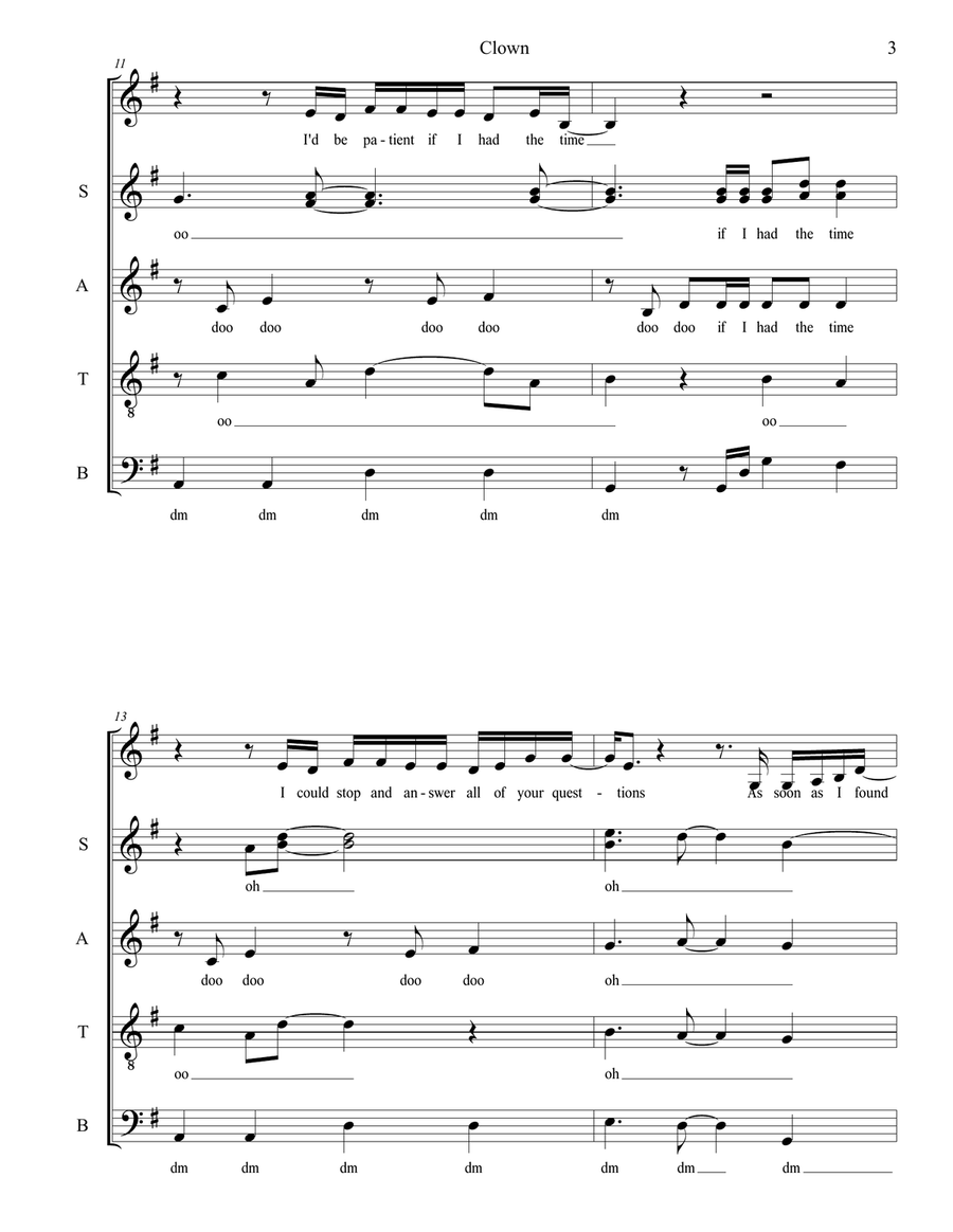 Clown 4-Part scores gallery preview page 3