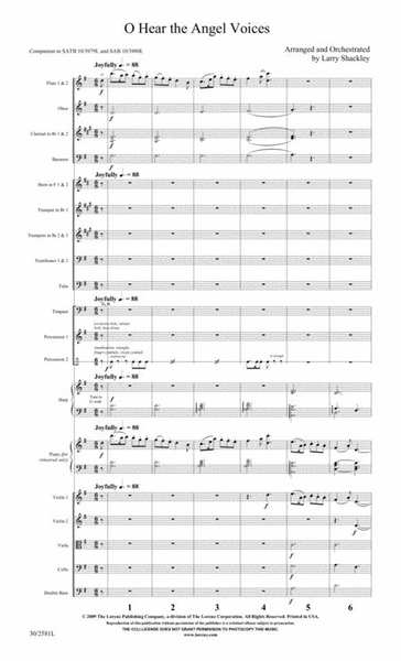 O Hear the Angel Voices - Orchestral Score and Parts