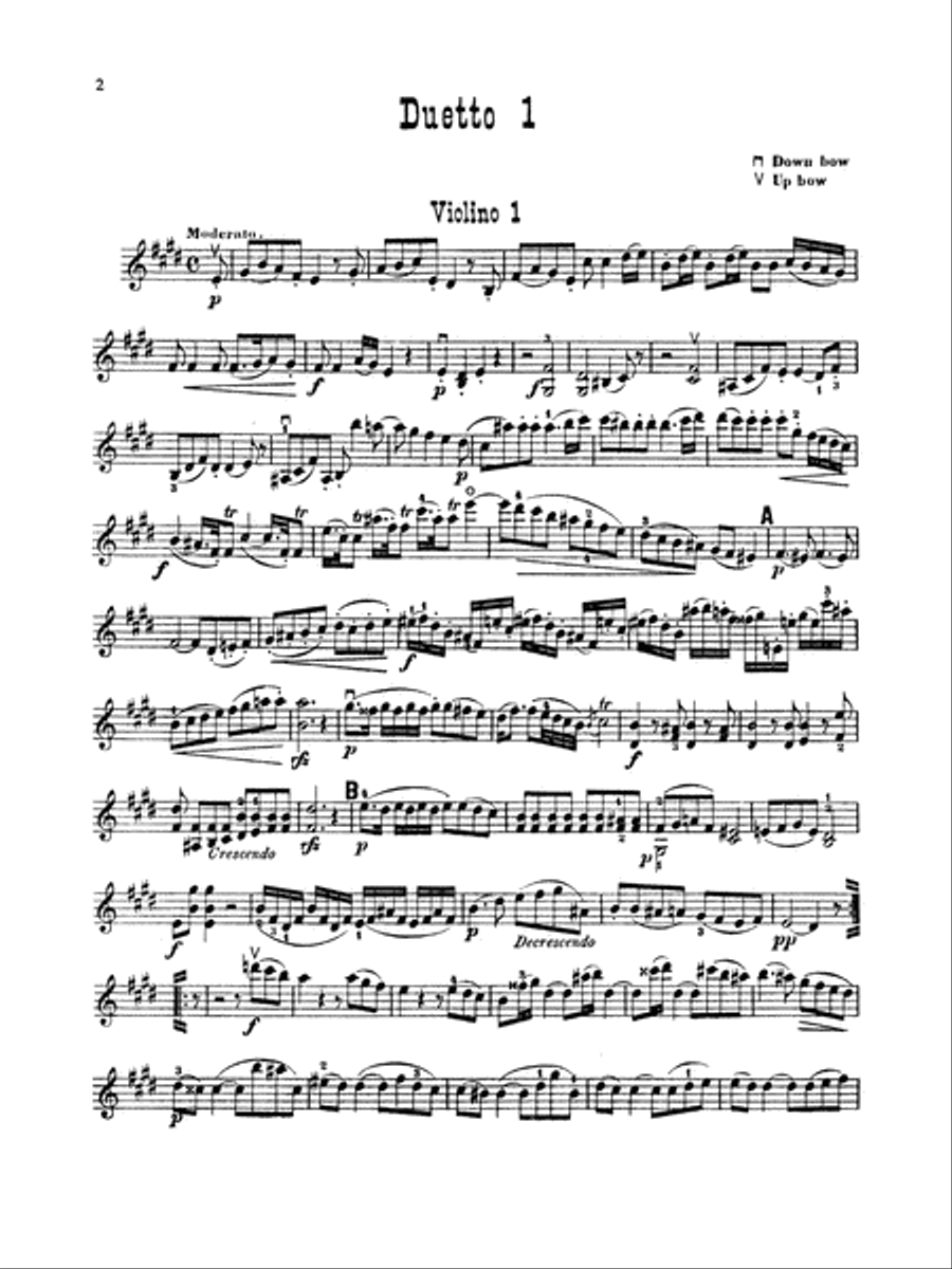 Six Duets For Two Violins String Duet scores gallery preview page 3
