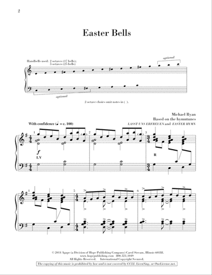 Easter Bells Easter Bells 3-Octaves scores gallery preview page 3