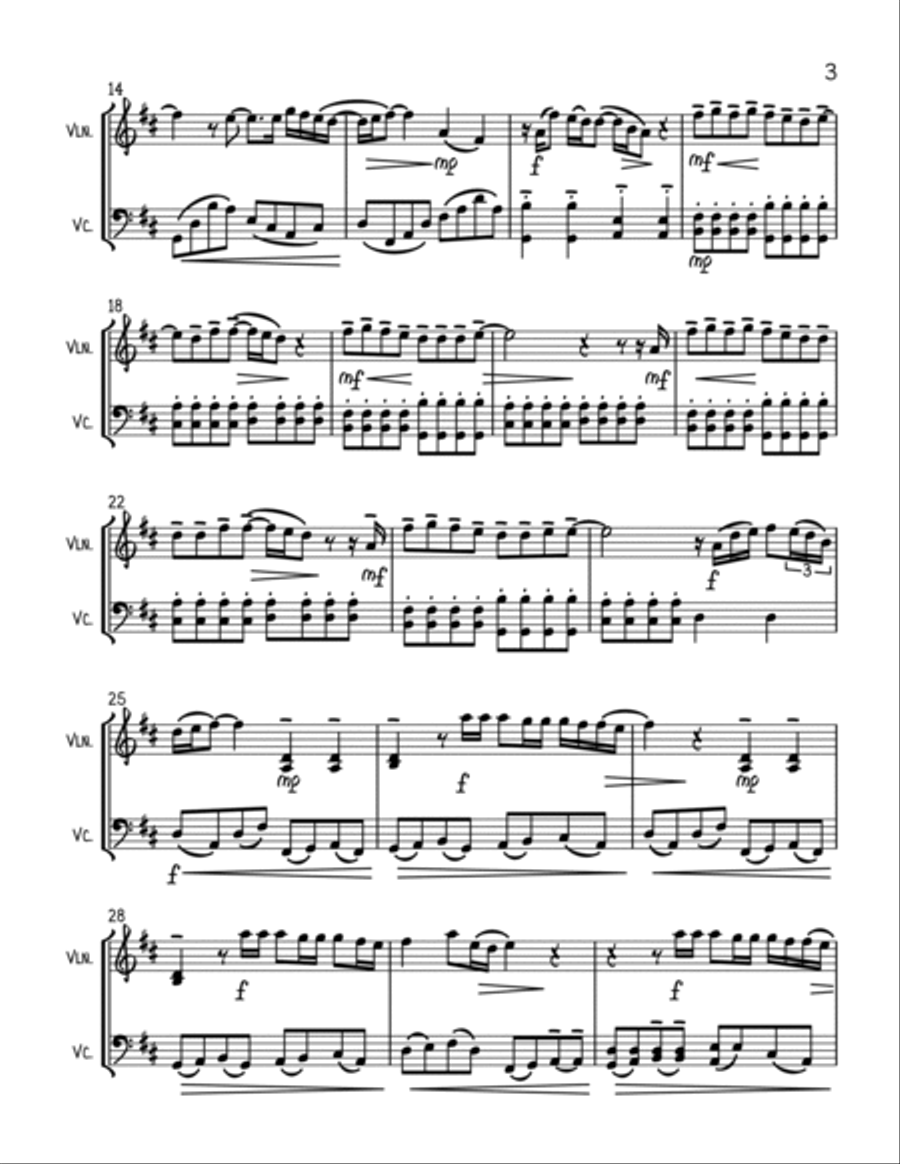 Thinking Out Loud Thinking Out Loud String Duet scores gallery preview page 3
