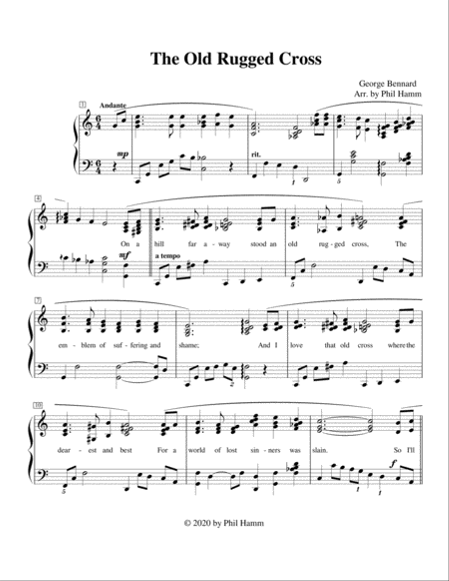 The Old Rugged Cross-Jazzy Piano Method scores gallery preview page 2