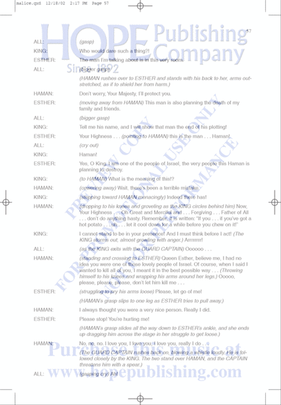 Malice in the Palace Unison Choir scores gallery preview page 57