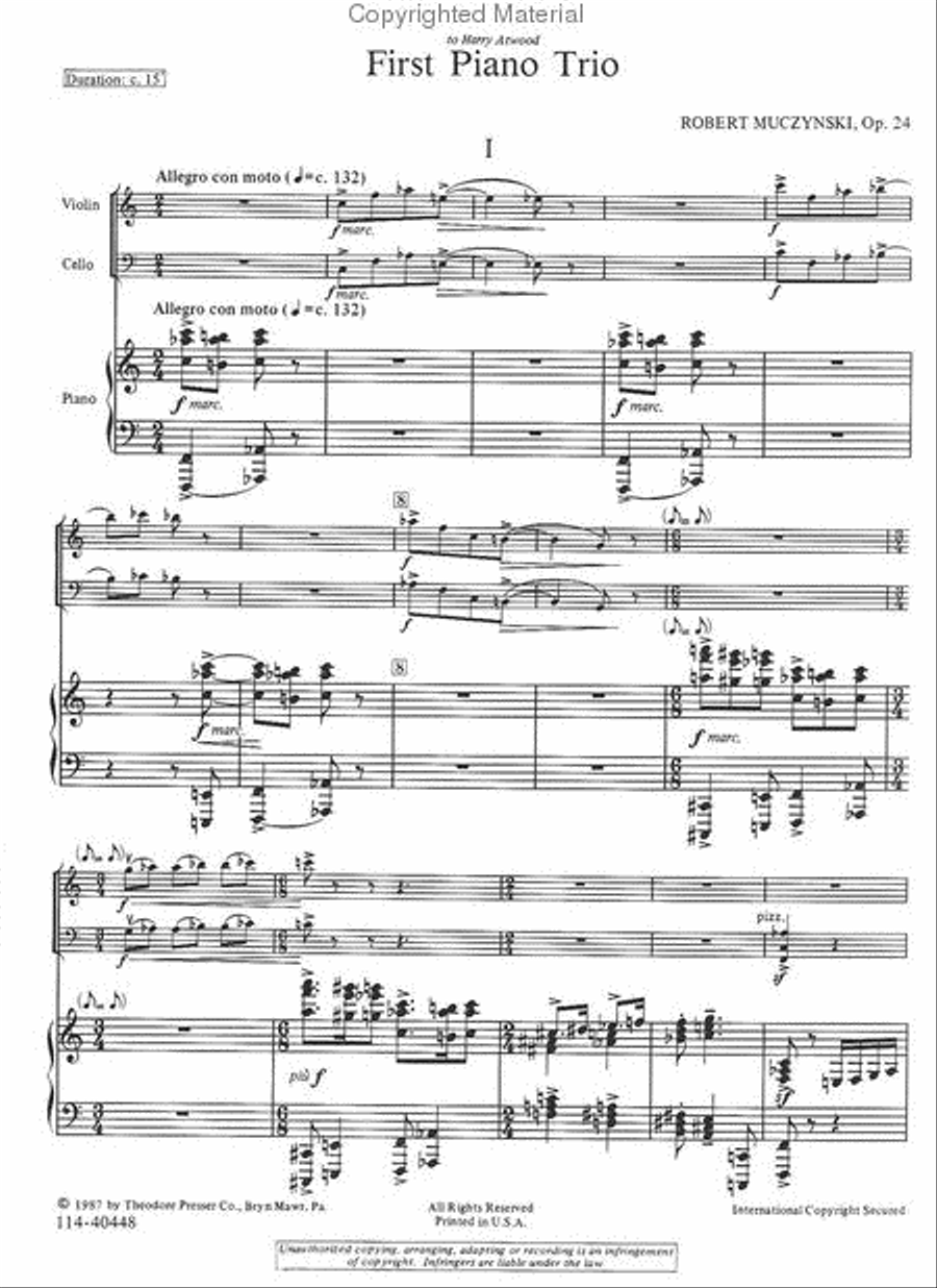 First Piano Trio Piano Trio scores gallery preview page 2