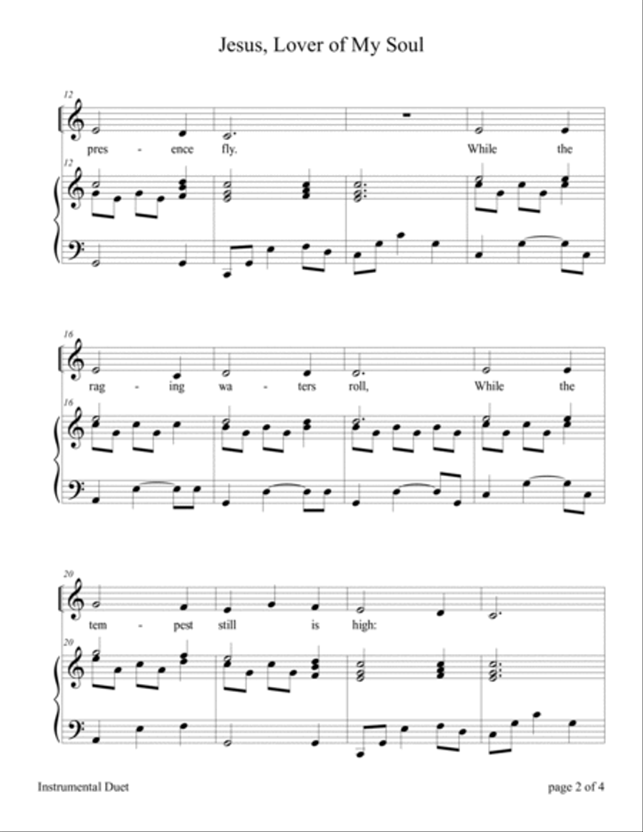 Jesus, Lover of My Soul (Easy Bowed Psaltery Solo with Piano Accompaniment) Zither scores gallery preview page 4