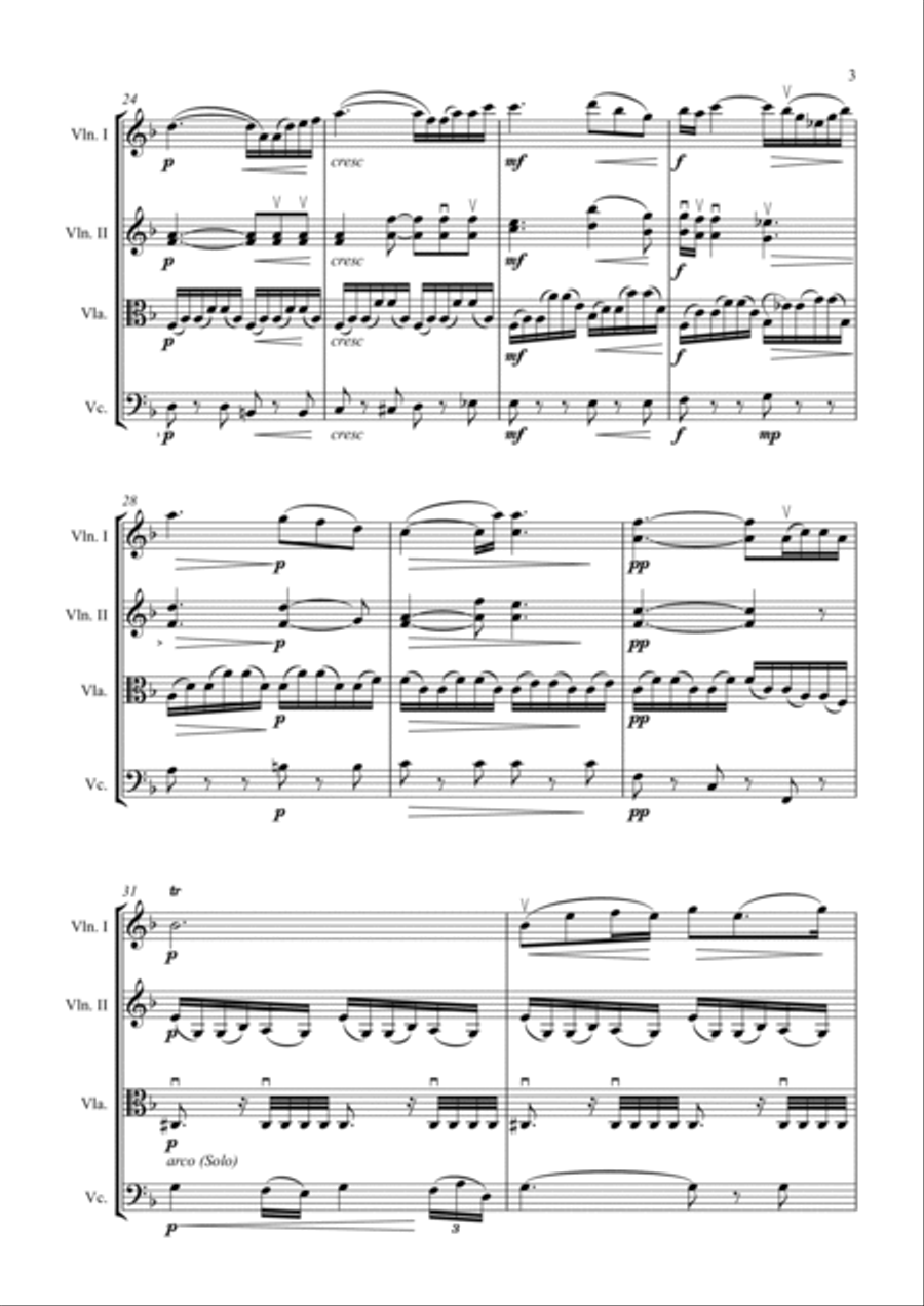 American Quartet (Lento) American Quartet (Lento) String Quartet scores gallery preview page 3