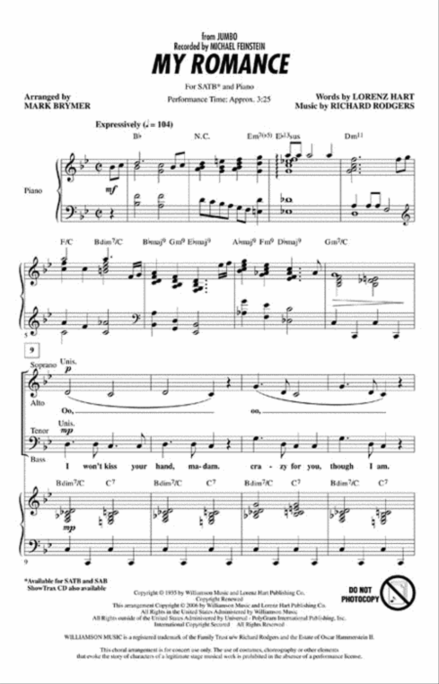 My Romance My Romance 4-Part scores gallery preview page 2
