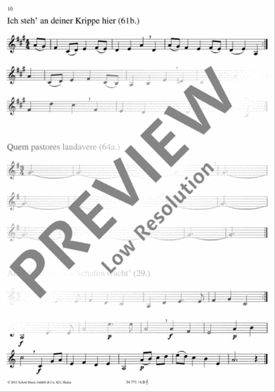 Zu Bethlehem geboren Zu Bethlehem geboren Bass Clarinet scores gallery preview page 11