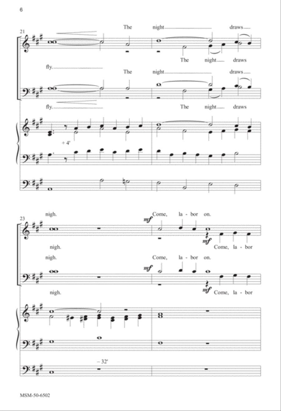 Come Labor On 4-Part scores gallery preview page 6